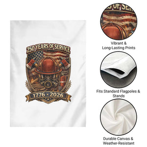 Patriotic Firefighter 250 Years Of Service USA Anniversary Gift Garden Flag TS12 Print Your Wear