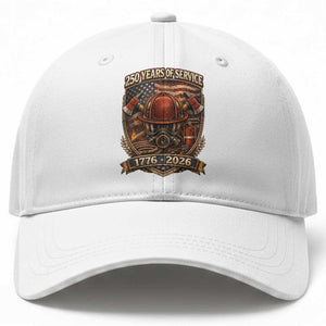 Patriotic Firefighter 250 Years Of Service USA Anniversary Gift Baseball Cap TS12 Print Your Wear
