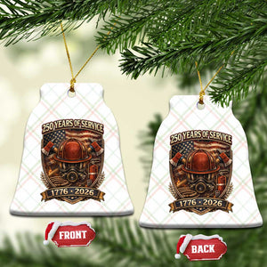Patriotic Firefighter 250 Years Of Service USA Anniversary Gift Ceramic Ornament TS12 Print Your Wear