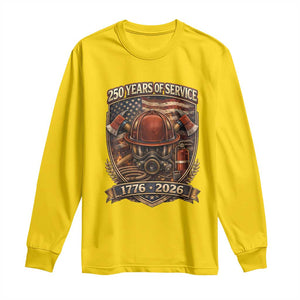 Patriotic Firefighter 250 Years Of Service USA Anniversary Gift Long Sleeve Shirt TS12 Daisy Print Your Wear