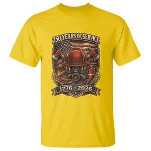 Patriotic Firefighter 250 Years Of Service USA Anniversary Gift T Shirt TS12 Daisy Print Your Wear