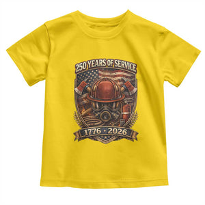 Patriotic Firefighter 250 Years Of Service USA Anniversary Gift Toddler T Shirt TS12 Daisy Print Your Wear