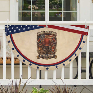 Firefighter 250 Years Of Service USA Anniversary Gift Patriotic Fan Flag