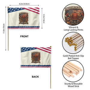 Firefighter 250 Years Of Service USA Anniversary Gift Patriotic Handheld Flag TS12 Print Your Wear