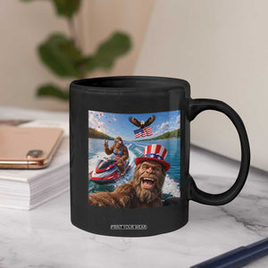 Patriotic Bigfoot Squad Chill Summer Vacation Graphic Coffee Mug TS12 Print Your Wear