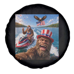 Patriotic Bigfoot Squad Chill Summer Vacation Graphic Spare Tire Cover TS12 Print Your Wear