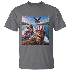 Patriotic Bigfoot Squad Chill Summer Vacation Graphic T Shirt TS12 Charcoal Print Your Wear