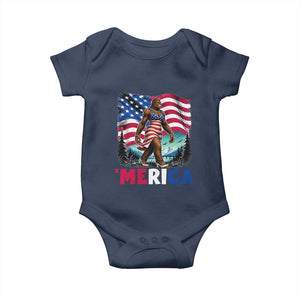 Funny Patriotic Sexy Bigfoot Baby Onesie Merica USA 250th Anniversary TS12 Navy Print Your Wear