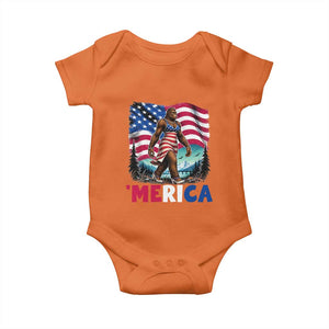 Funny Patriotic Sexy Bigfoot Baby Onesie Merica USA 250th Anniversary TS12 Orange Print Your Wear