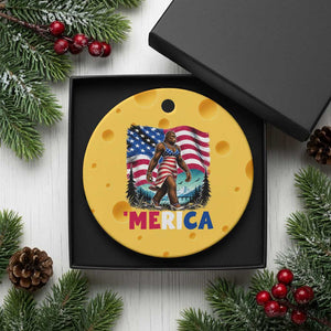 Funny Patriotic Sexy Bigfoot Ceramic Ornament Merica USA 250th Anniversary TS12 1pc Yellow Cheese Print Your Wear