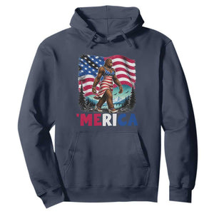 Funny Patriotic Sexy Bigfoot Hoodie Merica USA 250th Anniversary TS12 Navy Print Your Wear
