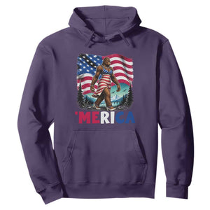 Funny Patriotic Sexy Bigfoot Hoodie Merica USA 250th Anniversary TS12 Purple Print Your Wear