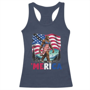 Funny Patriotic Sexy Bigfoot Racerback Tank Top Merica USA 250th Anniversary TS12 Navy Print Your Wear