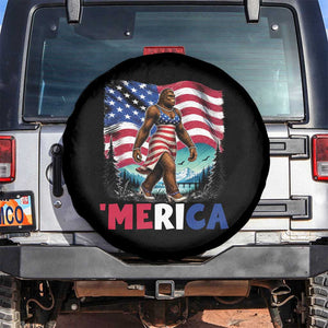 Funny Patriotic Sexy Bigfoot Spare Tire Cover Merica USA 250th Anniversary TS12 No hole Black Print Your Wear