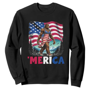 Funny Patriotic Sexy Bigfoot Sweatshirt Merica USA 250th Anniversary