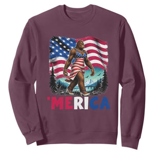 Funny Patriotic Sexy Bigfoot Sweatshirt Merica USA 250th Anniversary