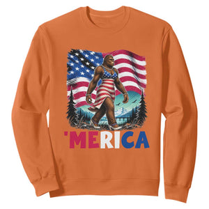 Funny Patriotic Sexy Bigfoot Sweatshirt Merica USA 250th Anniversary