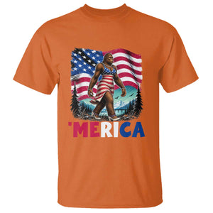 Funny Patriotic Sexy Bigfoot T Shirt Merica USA 250th Anniversary