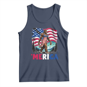 Funny Patriotic Sexy Bigfoot Tank Top Merica USA 250th Anniversary TS12 Navy Print Your Wear