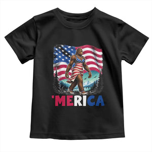Funny Patriotic Sexy Bigfoot Toddler T Shirt Merica USA 250th Anniversary TS12 Black Print Your Wear