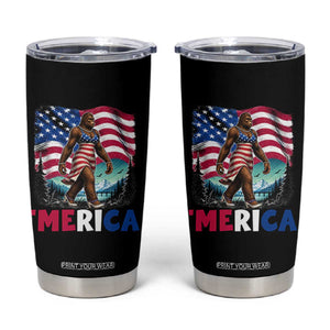 Funny Patriotic Sexy Bigfoot Tumbler Cup Merica USA 250th Anniversary TS12 Black Print Your Wear