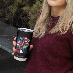 Funny Patriotic Sexy Bigfoot Tumbler Cup Merica USA 250th Anniversary TS12 Print Your Wear