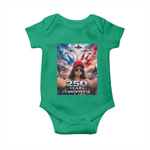 Funny Doll Face Meme 4th Of July Baby Onesie USA Freedom Jet Fighter Graphic