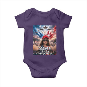 Funny Doll Face Meme 4th Of July Baby Onesie USA Freedom Jet Fighter Graphic