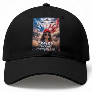 Funny Doll Face Meme 4th Of July Baseball Cap USA Freedom Jet Fighter Graphic
