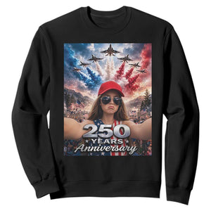 Funny Doll Face Meme 4th Of July Sweatshirt USA Freedom Jet Fighter Graphic