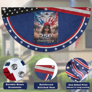 Funny Doll Face Meme 4th Of July Patriotic Fan Flag USA Freedom Jet Fighter Graphic