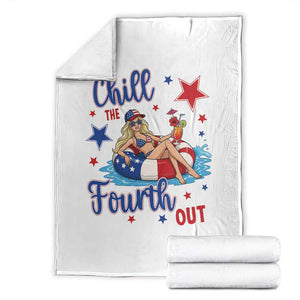 Funny Doll Face Meme 4th Of July Throw Blanket Chill The Fourth Out TS12 White Print Your Wear