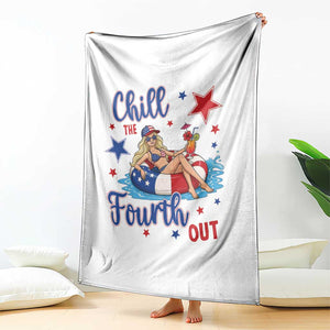 Funny Doll Face Meme 4th Of July Throw Blanket Chill The Fourth Out TS12 Print Your Wear