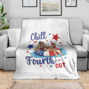 Funny Doll Face Meme 4th Of July Throw Blanket Chill The Fourth Out TS12 Print Your Wear