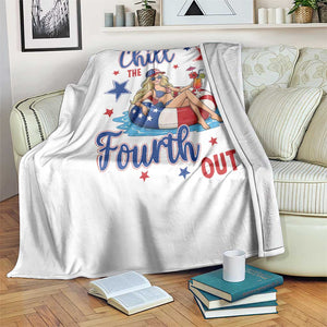 Funny Doll Face Meme 4th Of July Throw Blanket Chill The Fourth Out TS12 Print Your Wear