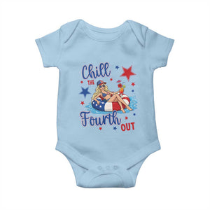 Funny Doll Face Meme 4th Of July Baby Onesie Chill The Fourth Out TS12 Light Blue Print Your Wear
