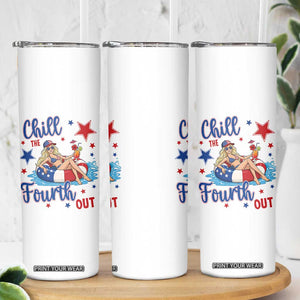 Funny Doll Face Meme 4th Of July Skinny Tumbler Chill The Fourth Out TS12 Print Your Wear
