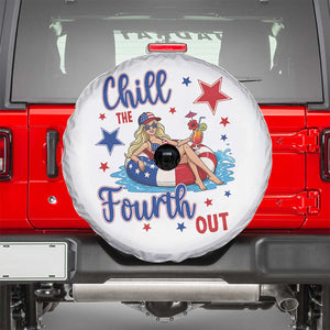 Funny Doll Face Meme 4th Of July Spare Tire Cover Chill The Fourth Out TS12 White Print Your Wear