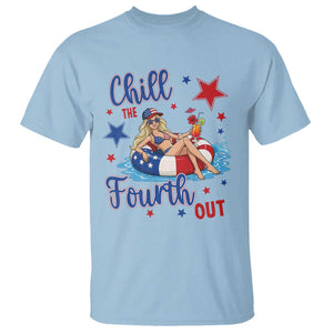 Funny Doll Face Meme 4th Of July T Shirt Chill The Fourth Out TS12 Light Blue Print Your Wear