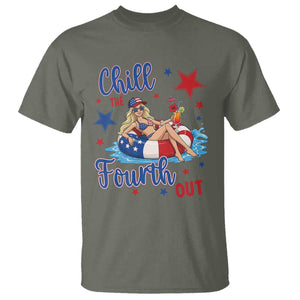 Funny Doll Face Meme 4th Of July T Shirt Chill The Fourth Out TS12 Military Green Print Your Wear
