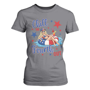 Funny Doll Face Meme 4th Of July T Shirt For Women Chill The Fourth Out TS12 Charcoal Print Your Wear