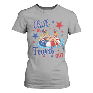 Funny Doll Face Meme 4th Of July T Shirt For Women Chill The Fourth Out TS12 Sport Gray Print Your Wear