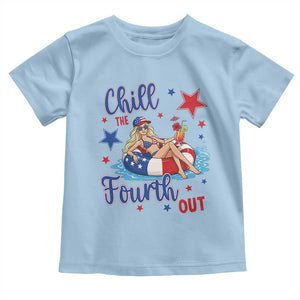 Funny Doll Face Meme 4th Of July Toddler T Shirt Chill The Fourth Out TS12 Light Blue Print Your Wear