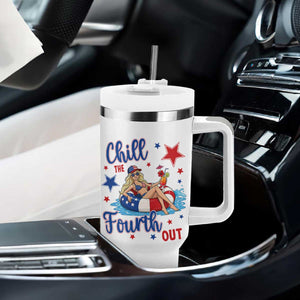 Funny Doll Face Meme 4th Of July Tumbler With Handle Chill The Fourth Out TS12 Print Your Wear