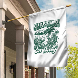 Vintage Summer Christmas Bigfoot Couple Garden Flag Tropical Xmas Graphic TS12 Print Your Wear