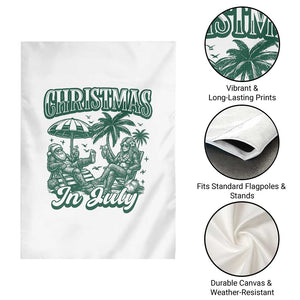Vintage Summer Christmas Bigfoot Couple Garden Flag Tropical Xmas Graphic TS12 Print Your Wear
