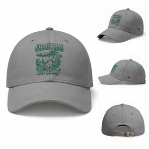 Vintage Summer Christmas Bigfoot Couple Baseball Cap Tropical Xmas Graphic TS12 Baseball Cap Universal Fit Sport Gray Print Your Wear
