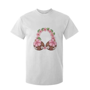 Hibiscus Flower Coconut Bra T Shirt For Kid Tropical Summer Graphic TS12 White Print Your Wear