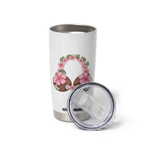 Hibiscus Flower Coconut Bra Tumbler Cup Tropical Summer Graphic TS12 Print Your Wear