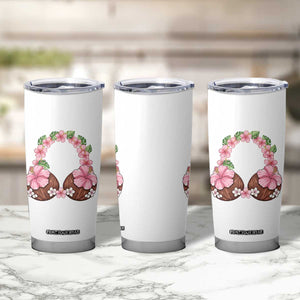 Hibiscus Flower Coconut Bra Tumbler Cup Tropical Summer Graphic TS12 Print Your Wear
